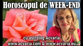 ⭐WEEK-END 18-19 SEPTEMBRIE 2021⭐ HOROSCOPUL ZILEI cu astrolog ACVARIA