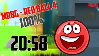 (WR) [20:58] Multiple Red Ball Games Speedrun - Red Ball 4 - 100%