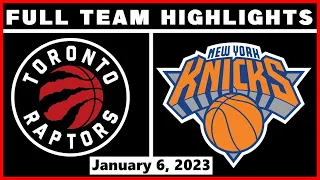 Toronto Raptors vs New York Knicks - 1/06/2023