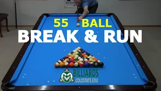 55 Ball Break and Run (almost), with Instructional Commentary