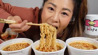 MY FAVORITE KOREAN CUP RAMEN NOODLES l MUKBANG