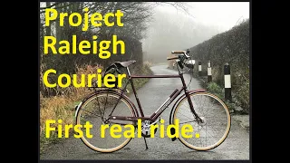 Project Raleigh Courier. First ride out, barn find. 3-speed bicycle restomod project phase 1.