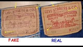 Levis 506 jeans real vs fake. How to spot original Levi Strauss denim jeans