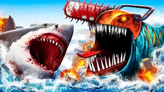 CHAINSAW BLOOP Vs MEGALODON (GTA 5 Mods)