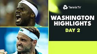 Tiafoe's Homecoming; Dimitrov & Hurkacz Play | Washington 2023 Day 2 Highlights