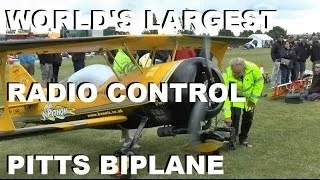 WORLD'S LARGEST 85% RC MODEL BIPLANE (INC. ONBOARD FOOTAGE)