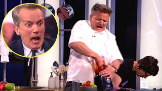 Gordon Ramsay cuts his finger in blender ( WARNING GRAPHIC )