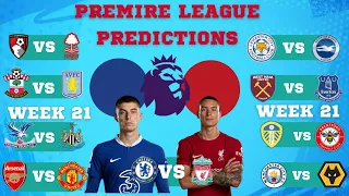Predictions Week 21 : Chelsea F.C , Leeds United , Brighton & Hove Albion Premier League 22/23