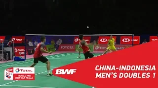 Thomas Cup | MD1 | LIU/ZHANG (CHN) vs GIDEON/SUKAMULJO (INA) | BWF 2018