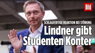 FDP-Chef an Uni niedergebrüllt – Lindner kontert Schrei-Studenten aus