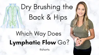 Dry Brushing the Back and Hips - The direction of lymphatic flow #shorts