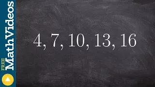 Learn how to write the explicit formula given a sequence of numbers