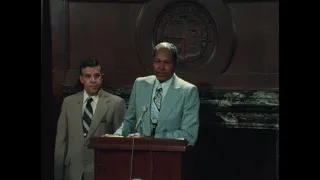 KTLA News: "Mayor Tom Bradley gives press conference on Proposition 1" (1973)