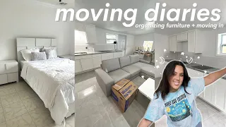 MOVING INTO MY FIRST APARTMENT! empty tour, unpacking & organizing furniture | Moving Diaries Pt. 3