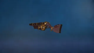 Blender Medieval double-barreled shotgun in rotation