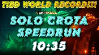 Solo Crota Speedrun World Record Tie | 10:35