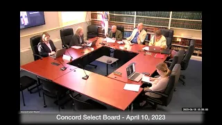 Concord Select Board April 10, 2023