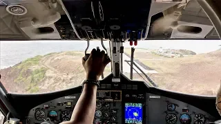 Cockpit View Landing – Worlds Shortest Runway – Winair – DHC-6-300 – SAB – PJ-WIQ – SCS Ep. 199
