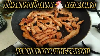 Jülyen usulü Tavuk kızartması. Kajun soslu (Stok video)