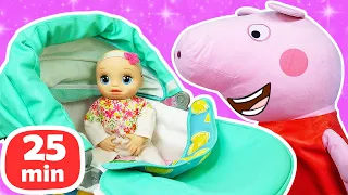 Melhores episódios com as bonecas Baby Alive e Peppa Pig! Historinha infantil com a mamãe