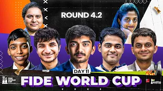 FIDE World Cup 2023 | Day 11 | Gukesh, Vidit, Arjun, Pragg, Nihal | Commentary by Sagar & Amruta
