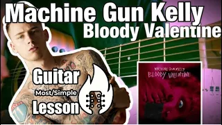 Machine Gun Kelly - Bloody Valentine | Guitar Lesson *POWER CHORDS*