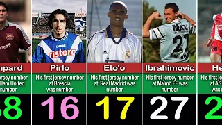 FIRST JERSEY NUMBER FAMOUS FOOTBALL PLAYERS 😁🤣 You'll be Surprised by Their Choices⁉️