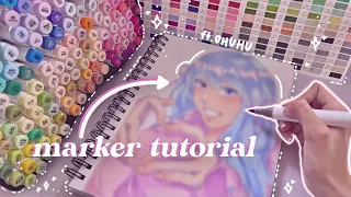 HOW TO USE ALCOHOL MARKERS // tips & tricks ft. Ohuhu Sketchbooks