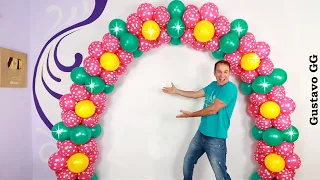 Balloon arch tutorial 😊🌸 balloon decoration ideas - birthday decoration ideas at home