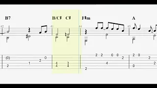 Billy Joel: Vienna with full tablature/sheet music for solo fingerstyle guitar