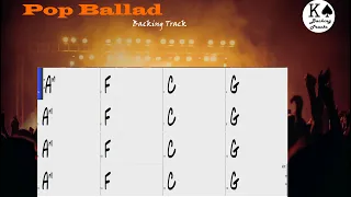 Pop Medium Pop Ballad - Backing Track  Am F C G  in Am | 70 BPM with chord changes