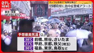 【危険な暑さ】19都府県に「熱中症警戒アラート」 台風6号はあす沖縄に接近見込み