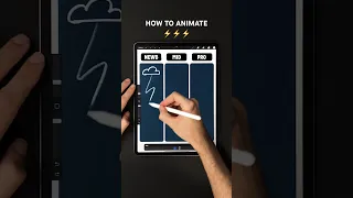 How to animate lightning ⚡️from easy to difficult! #animation #procreate #lighning