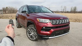 2022 Jeep Compass Limited 4X4: Start Up, Walkaround, POV, Test Drive and Review