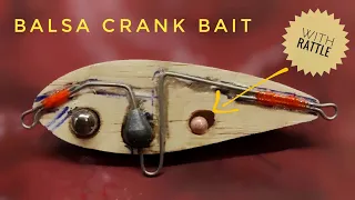 Lure Making Balsa Crank Bait with Rattle - part 1