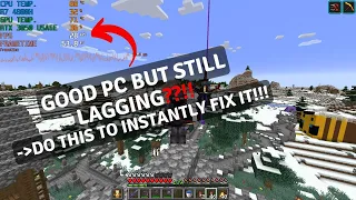 Minecraft LOW FPS on GOOD PC/LAPTOP??!!! Do this to EASILY FIX LAG!!!