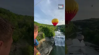 Hot air balloons soar over New York state park for Memorial Day festival