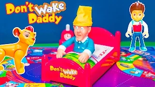 Playing Don't Wake Daddy Game with Lion Guard and Paw Patrol  Toys