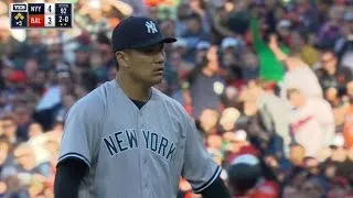 NYY@BAL: Tanaka gets Schoop out to end the 5th inning