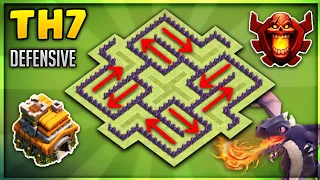 BRAND NEW TOWN HALL 7 (Th7) DEFENSIVE/TROPHY BASE DESIGN 2018-Clash Of Clans