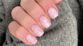 ROSE QUARTZ nails with dip powder