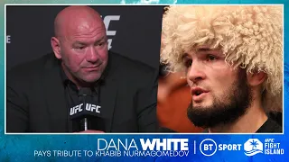 "Khabib broke his foot three weeks ago!" Dana White pays tribute to Khabib after UFC 254 win