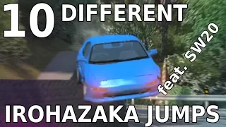 BeamNG.drive | 10 different Irohazaka jumps | feat. Kogashiwa's SW20