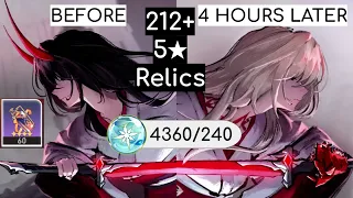 Honkai Star Rail - Farming Acheron Relics with 4360 Trailblaze Power, 4 Hours later....