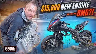 MASTER MECHANIC INSTALLED $15,000 NEW ENGINE INTO 2023 BMW M 1000 RR!