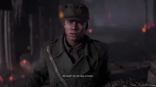 Battlefield V - The Last Tiger Turning Point: Mueller Sees Hartmann Hanged Death Cutscene (2018)