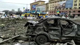 Bombardement russe de Kharkiv: images des dégâts | AFP Images