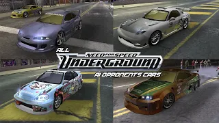ALL AI OPPONENT CARS FROM NEED FOR SPEED UNDERGROUND