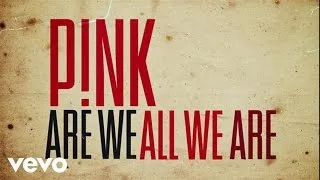 P!nk - Are We All We Are (Official Lyric Video)