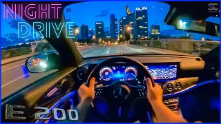 2021 Mercedes E 200 - Night Drive POV